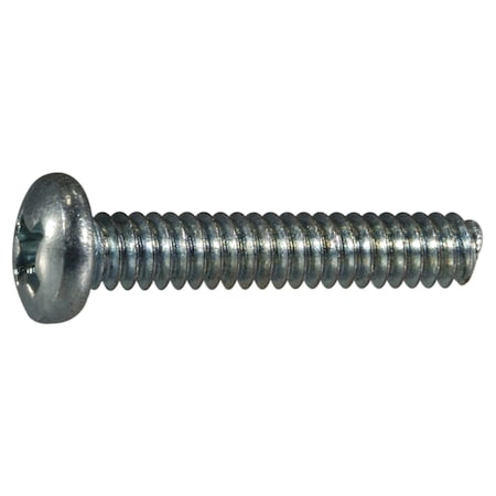 #4-40 X 5/8 In Phillips Pan Machine Screw, Zinc Plated Steel, 60 PK